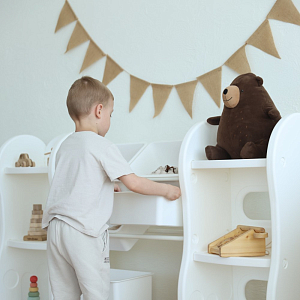 Стеллаж для игрушек iFam "New Design Organizer-4", белый